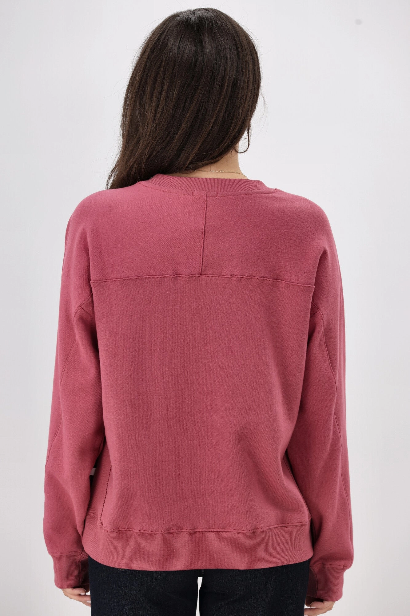 Shine On Essentials Monogrammed Crew Dusty Rose