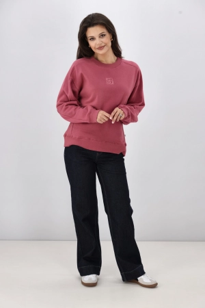 Shine On Essentials Monogrammed Crew Dusty Rose