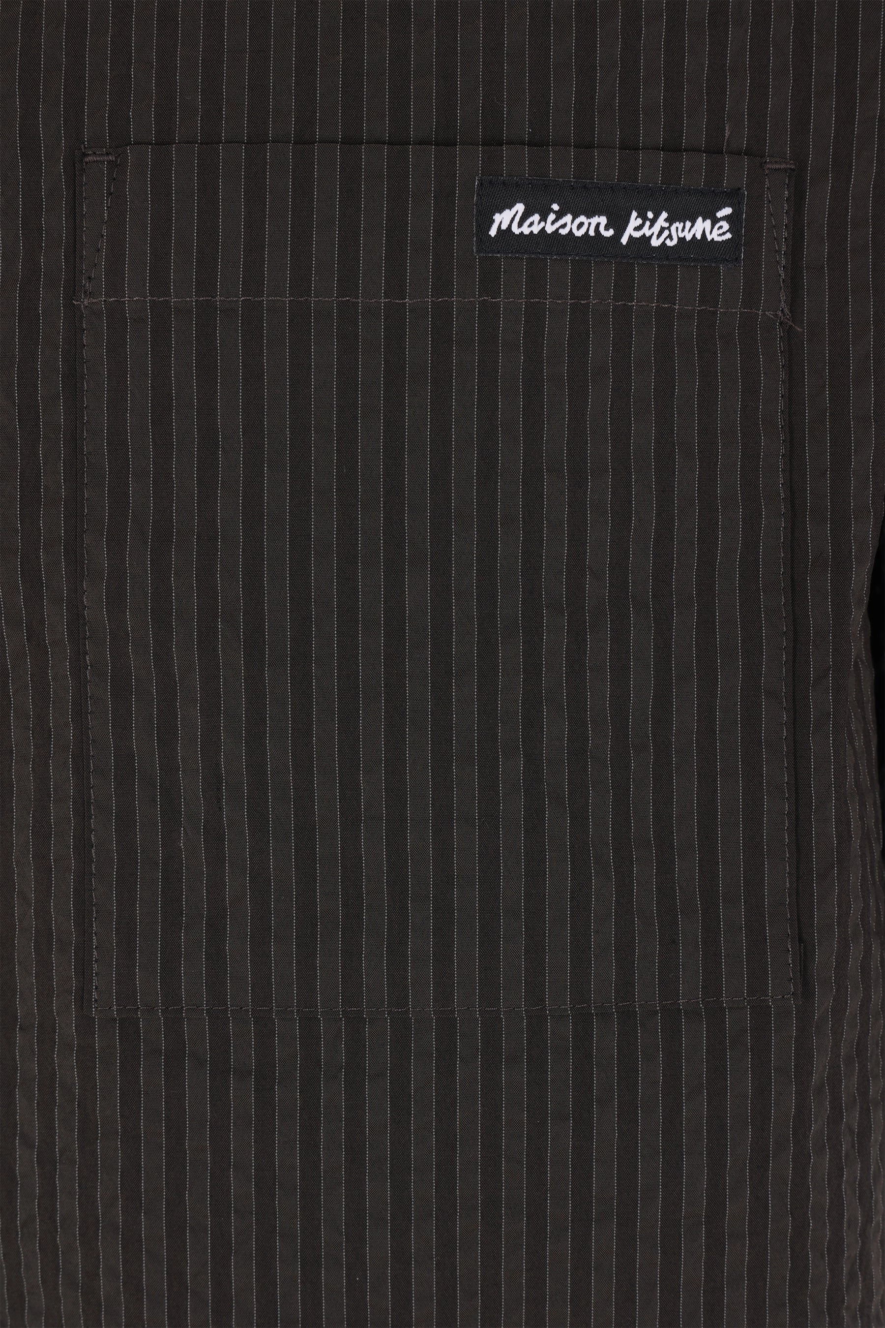 short-sleeve shirt in striped seersucker