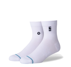 Stance NBA Logoman White Quarter Socks
