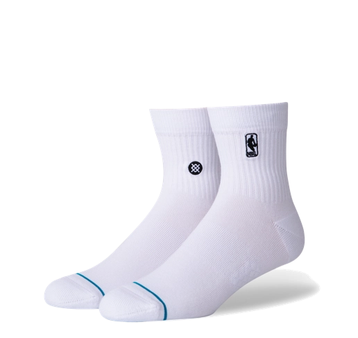 Stance NBA Logoman White Quarter Socks