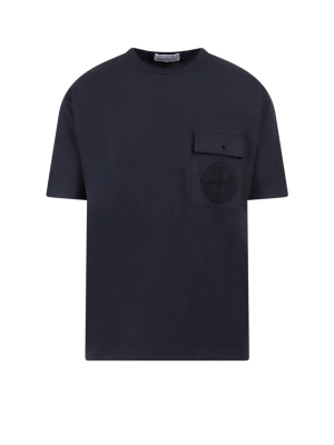 Stone Island Compass Embroidered Crewneck T-Shirt