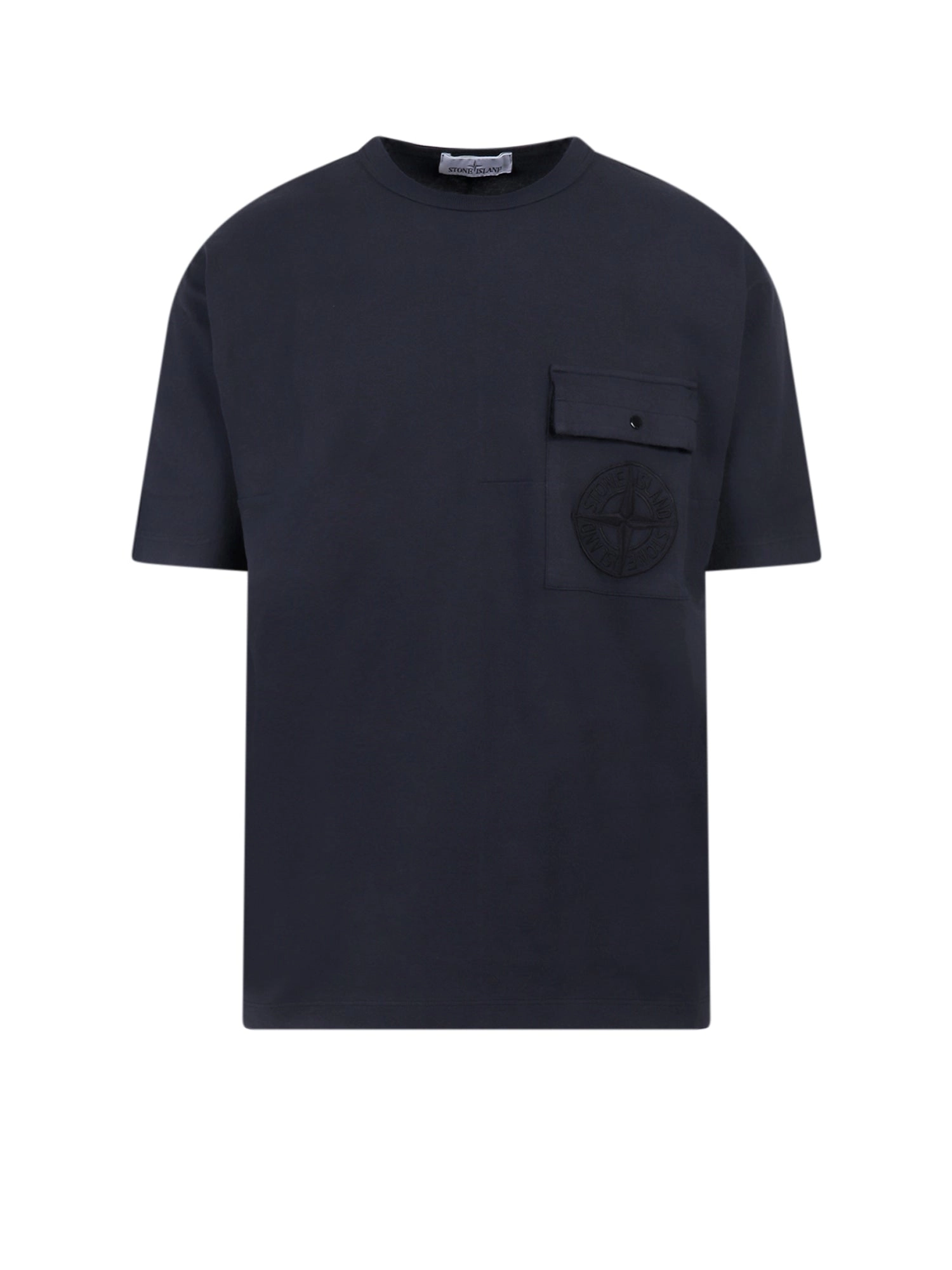 Stone Island Compass Embroidered Crewneck T-Shirt