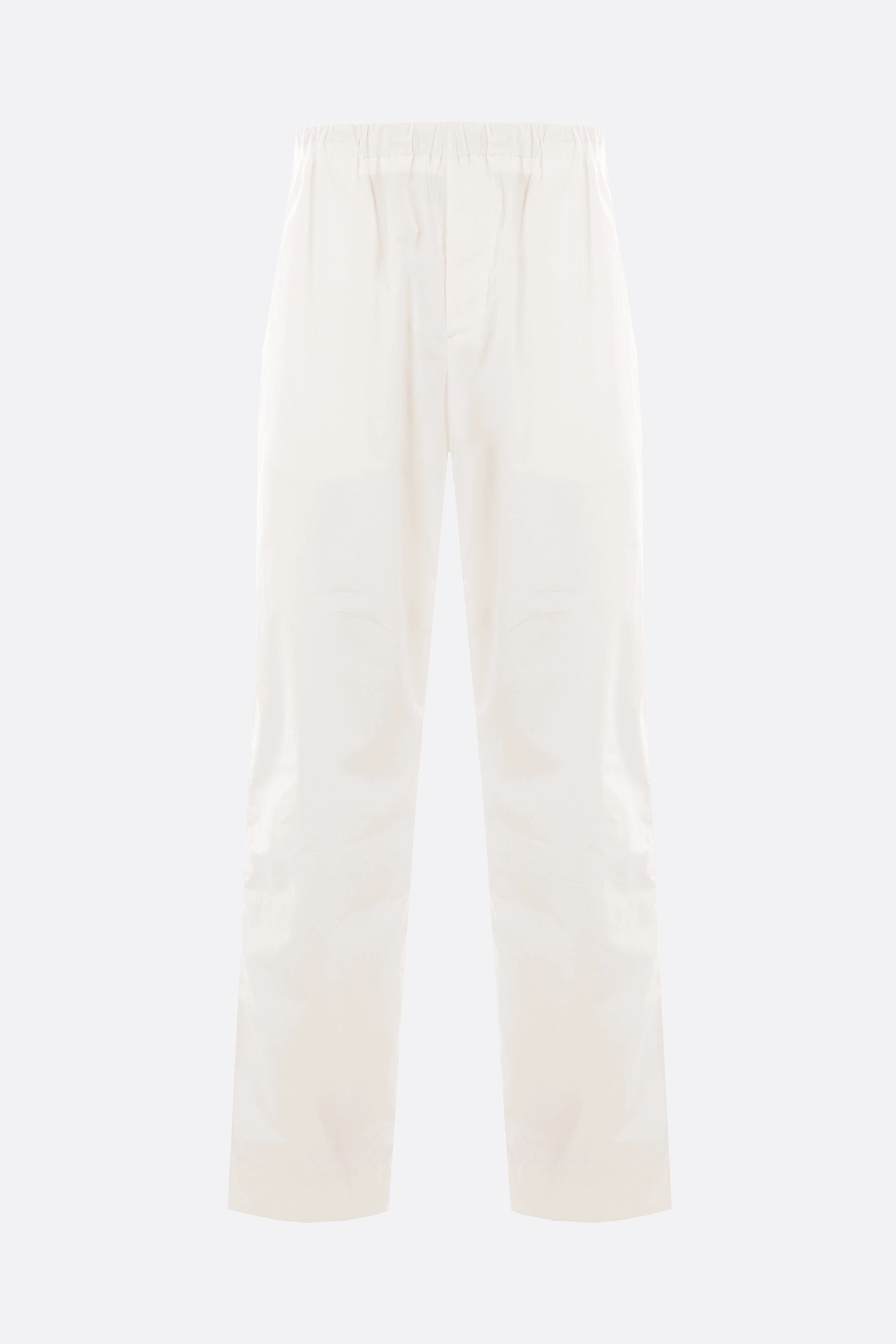 straight-leg trousers in poplin