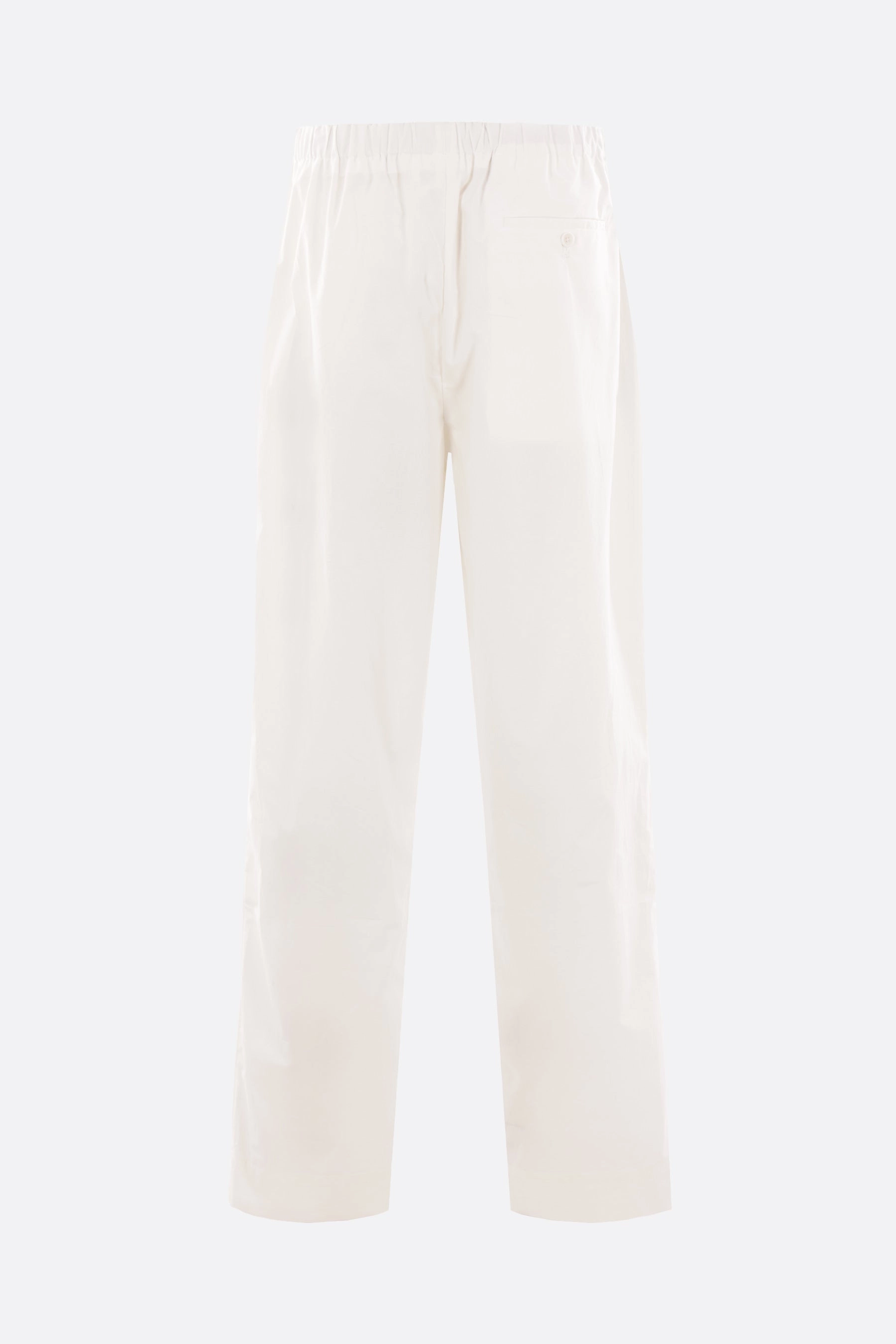 straight-leg trousers in poplin