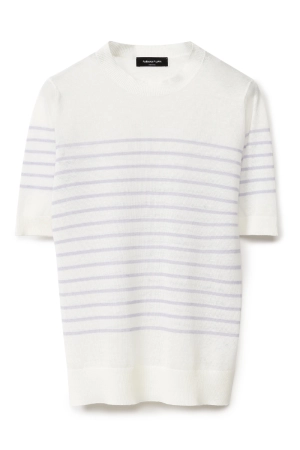 Striped Short Sleeve Sweater