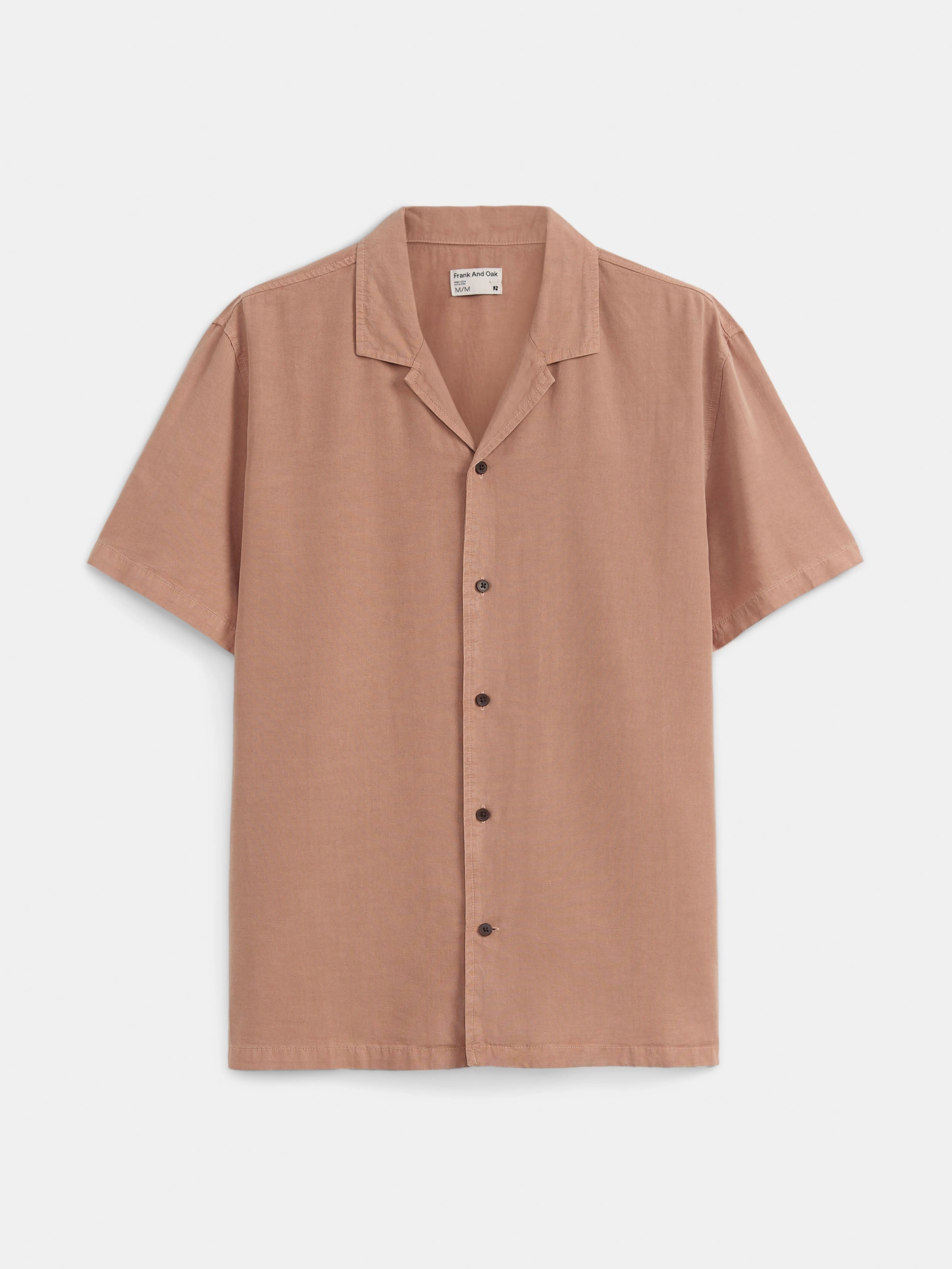The Solid Camp Collar Shirt in Sienna