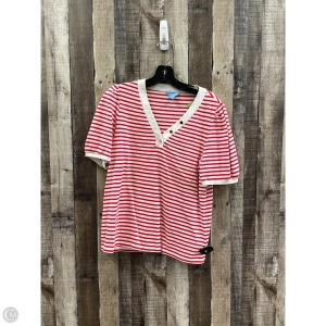 Top Short Sleeve By Draper James In Striped Pattern, Size: M