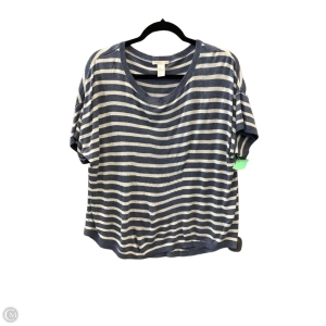 Top Short Sleeve By H&m In Striped Pattern, Size: S
