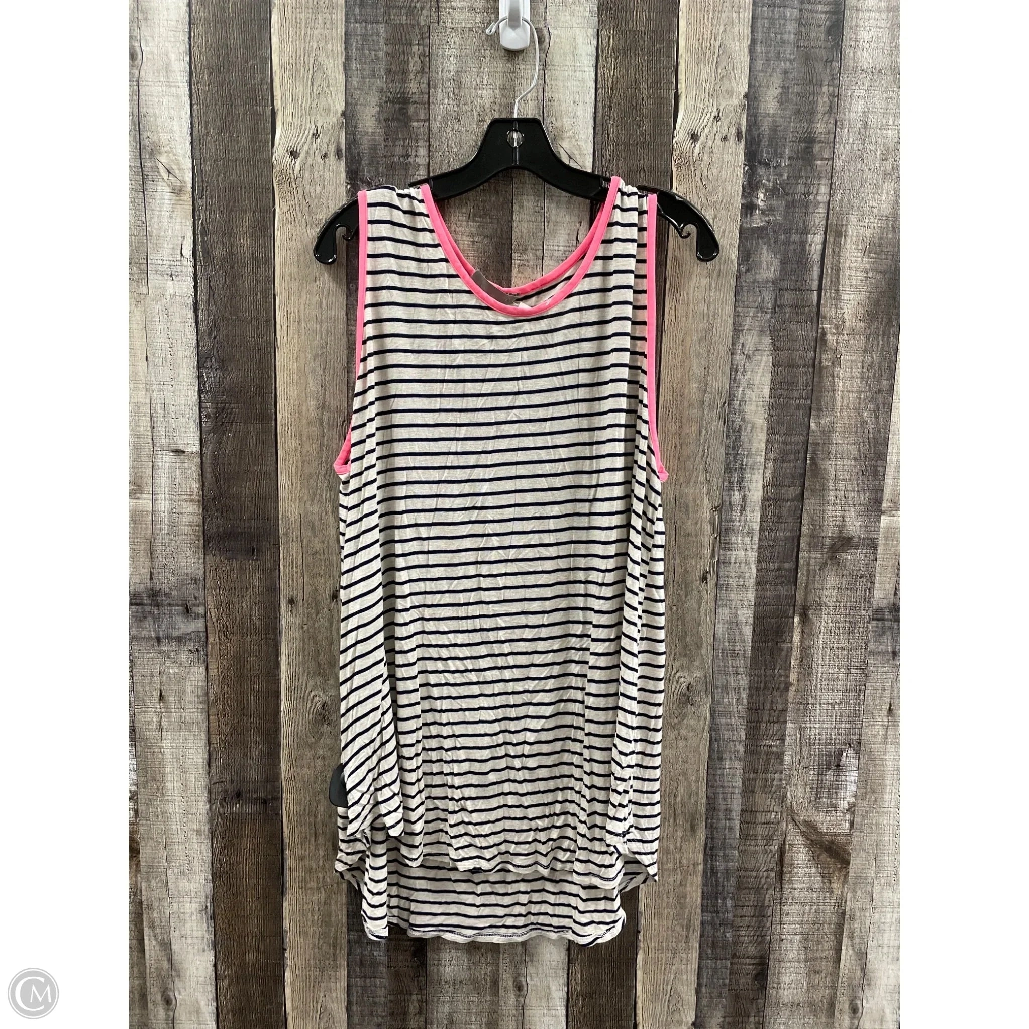 Top Short Sleeve By Honeyme In Striped Pattern, Size: 3x