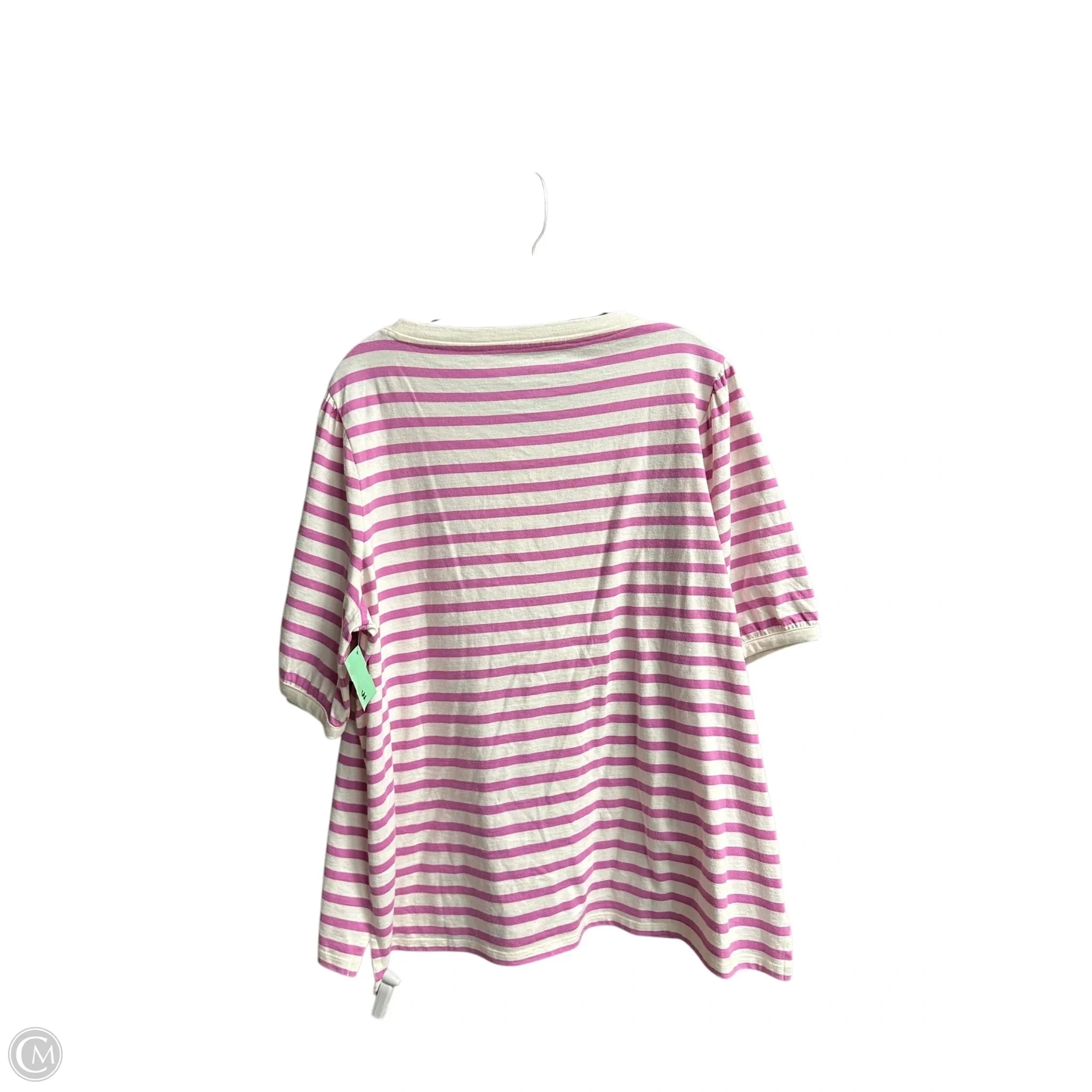 Top Short Sleeve By Talbots In Striped Pattern, Size: Xl