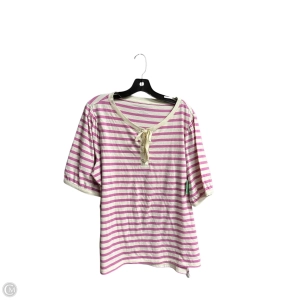 Top Short Sleeve By Talbots In Striped Pattern, Size: Xl