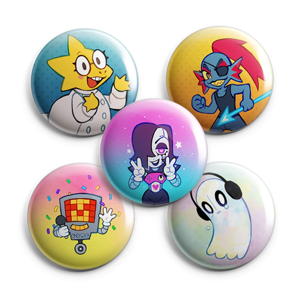 UNDERTALE Anime Friends Button Set