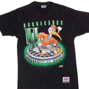 VINTAGE MIAMI HURRICANES TEE SHIRT 1990'S SIZE MEDIUM MADE IN USA