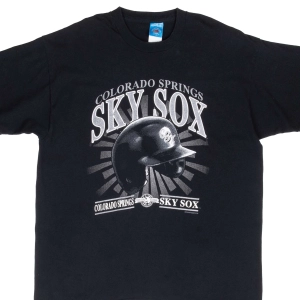 VINTAGE MiLB COLORADO SPRINGS SKY SOX TEE SHIRT XL 1996 MADE IN USA