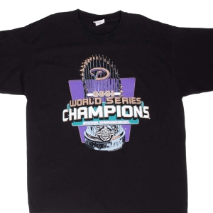 VINTAGE MLB ARIZONA DIAMONDBACKS WORLD SERIES 2001 TEE SHIRT XL