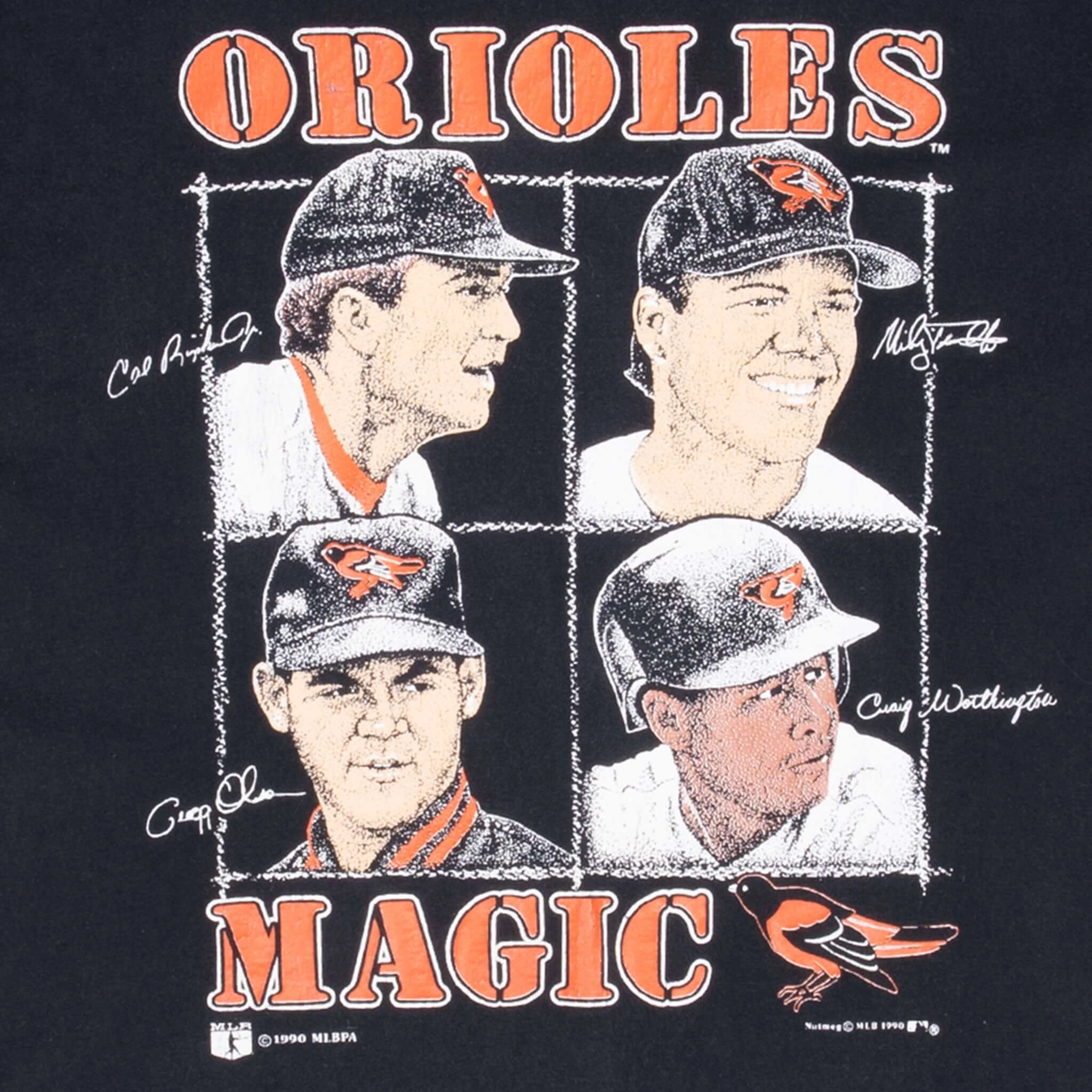 VINTAGE MLB BALTIMORE ORIOLES 1990 TEE SHIRT LARGE MADE IN USA