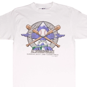 VINTAGE MLB COLORADO ROCKIES ALL STAR GAME TEE SHIRT 1998 SIZE MEDIUM