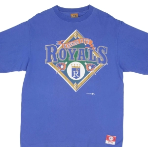 VINTAGE MLB KANSAS CITY ROYALS 1990S TEE SHIRT SIZE LARGE MADE IN USA