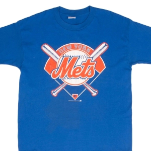 VINTAGE MLB NEW YORK METS WORLD CHAMPIONS 1989 TEE SHIRT SIZE LARGE