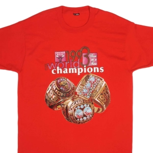 VINTAGE NBA CHICAGO BULLS CHAMPIONS 1993 TEE SHIRT SIZE XL MADE IN USA