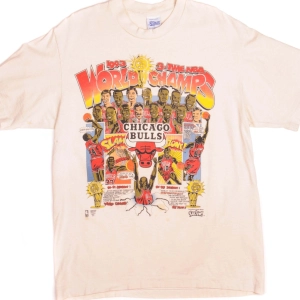 VINTAGE NBA CHICAGO BULLS TEE SHIRT 1993 SIZE MEDIUM MADE IN USA