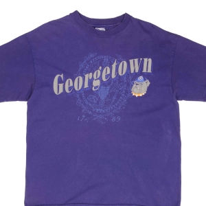 VINTAGE NCAA GEORGETOWN UNIVERSITY HOYAS TEE SHIRT 1990S SIZE LARGE MADE IN USA
