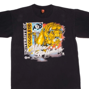 VINTAGE NCAA UNIVERSITY OF COLORADO FOOTBALL GOLDEN BUFFALOES TEE SHIRT 1990S SIZE XL MADE IN USA