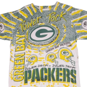 VINTAGE NFL ALL OVER PRINT GREEN BAY PACKERS TEE SHIRT 1990S SIZE LARGE