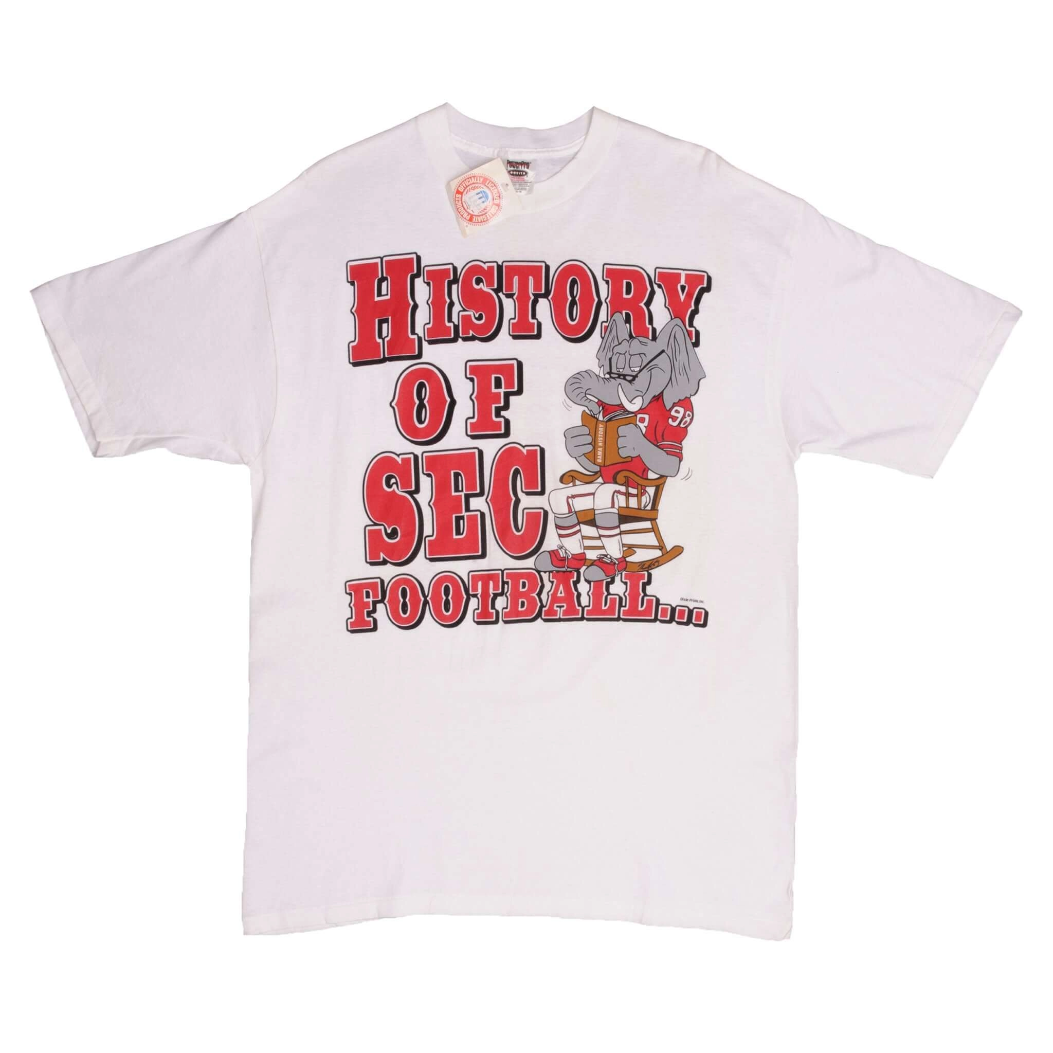 VINTAGE NFL CRIMSON TIDE ALABAMA TEE SHIRT SIZE LARGE DEADSTOCK 1990s