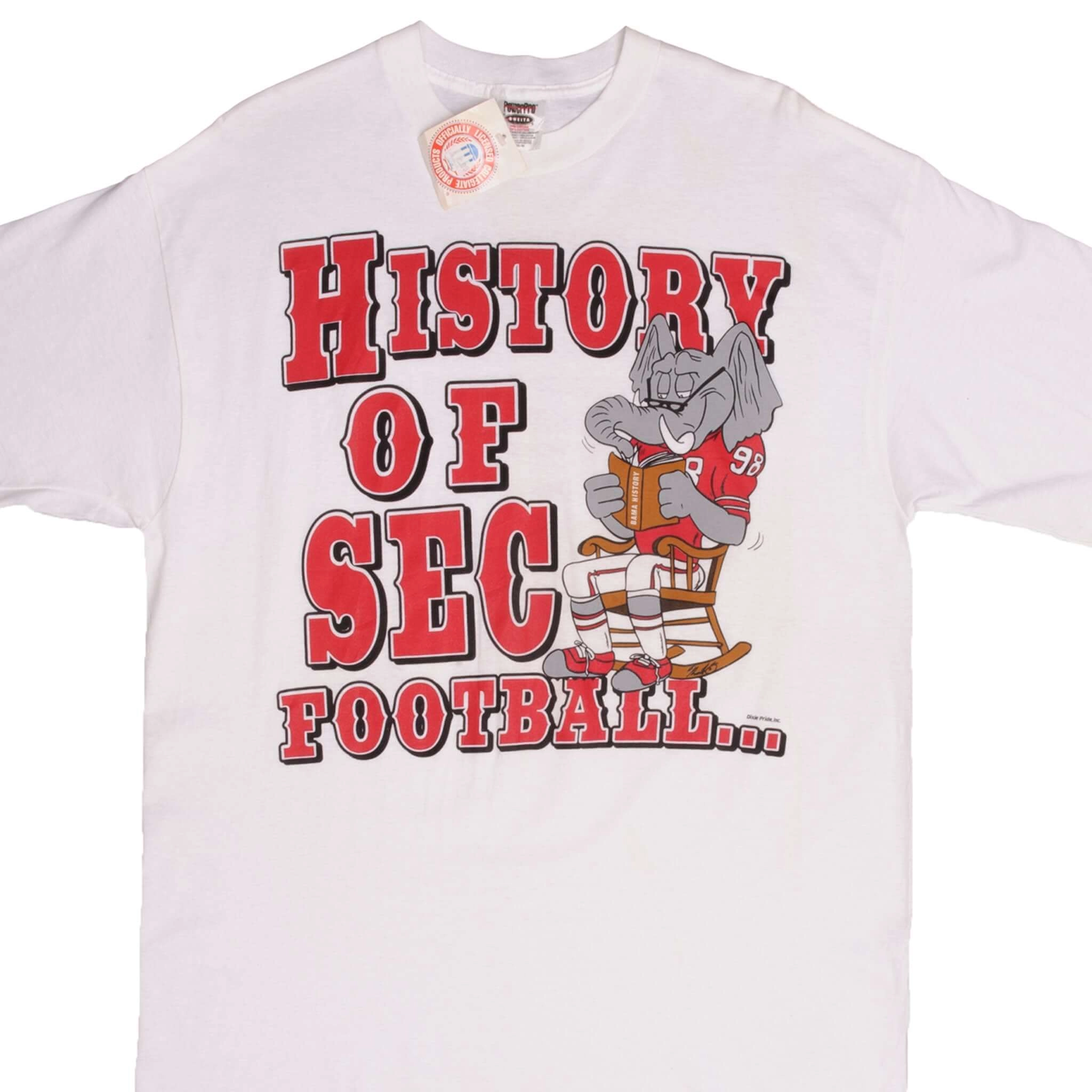 VINTAGE NFL CRIMSON TIDE ALABAMA TEE SHIRT SIZE LARGE DEADSTOCK 1990s