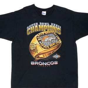 VINTAGE NFL DENVER BRONCOS SUPERBOWL XXXII CHAMPS 1998 TEE SHIRT 2XL MADE USA