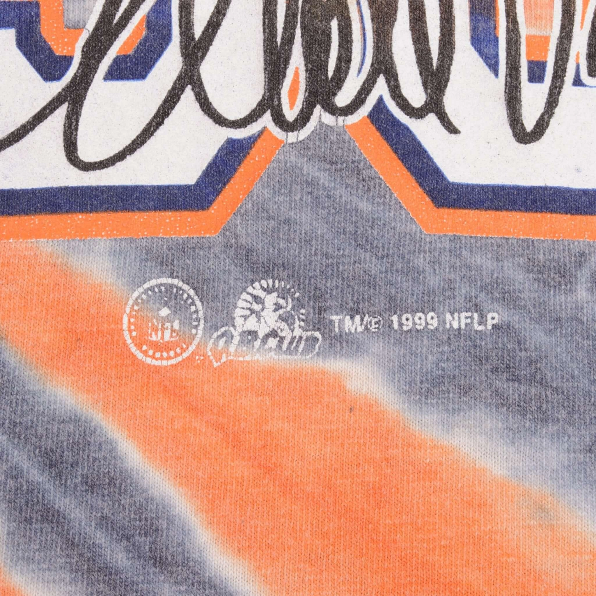 VINTAGE NFL DENVER BRONCOS TERRELL DAVIS TIE DYE TEE SHIRT 1999 SIZE SMALL