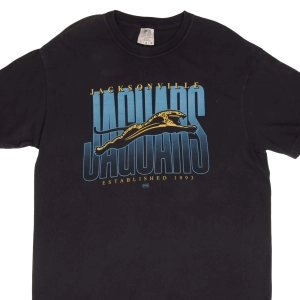 VINTAGE NFL JACKSONVILLE JAGUARS BANNED LOGO TEE SHIRT 2000S SIZE LARGE