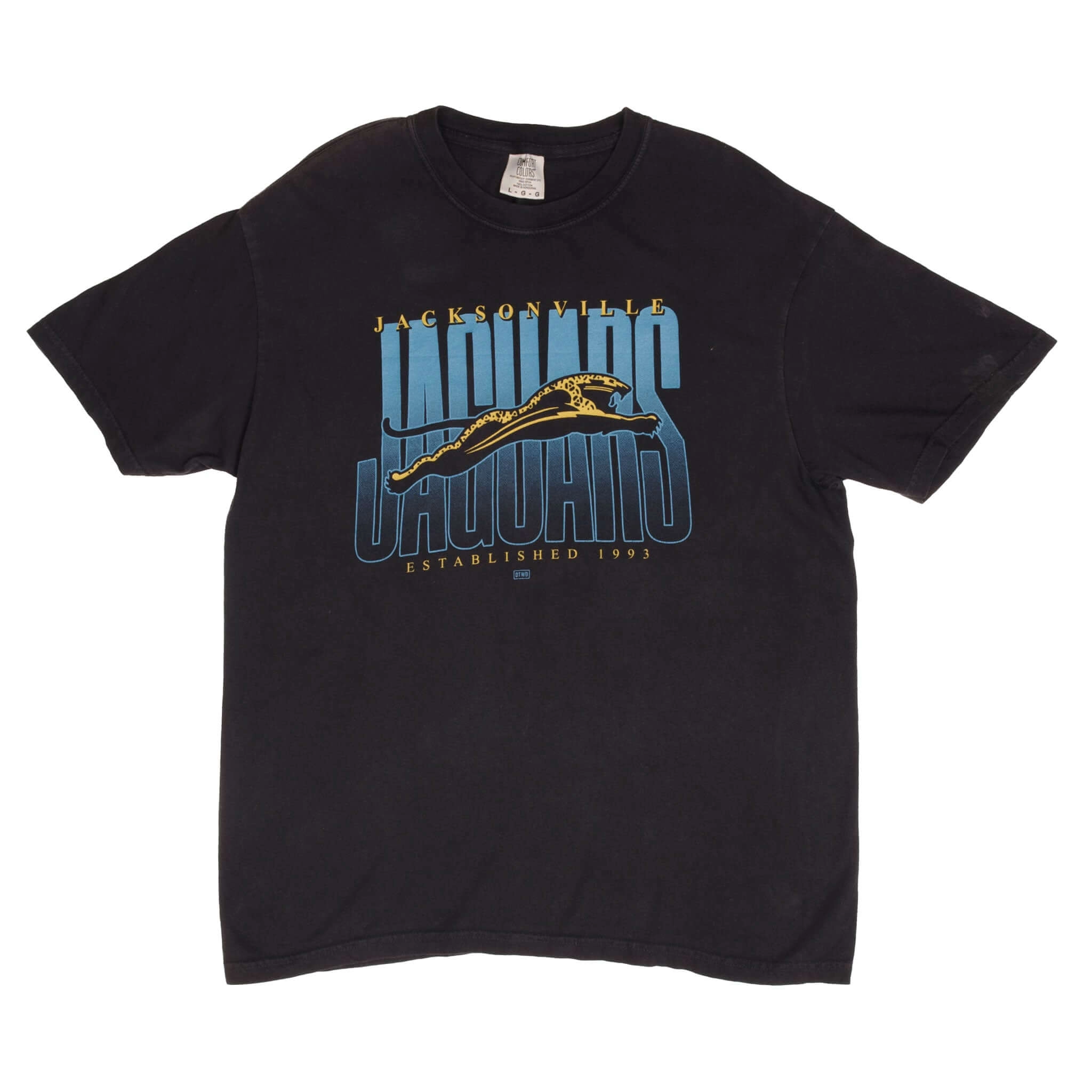 VINTAGE NFL JACKSONVILLE JAGUARS BANNED LOGO TEE SHIRT 2000S SIZE LARGE