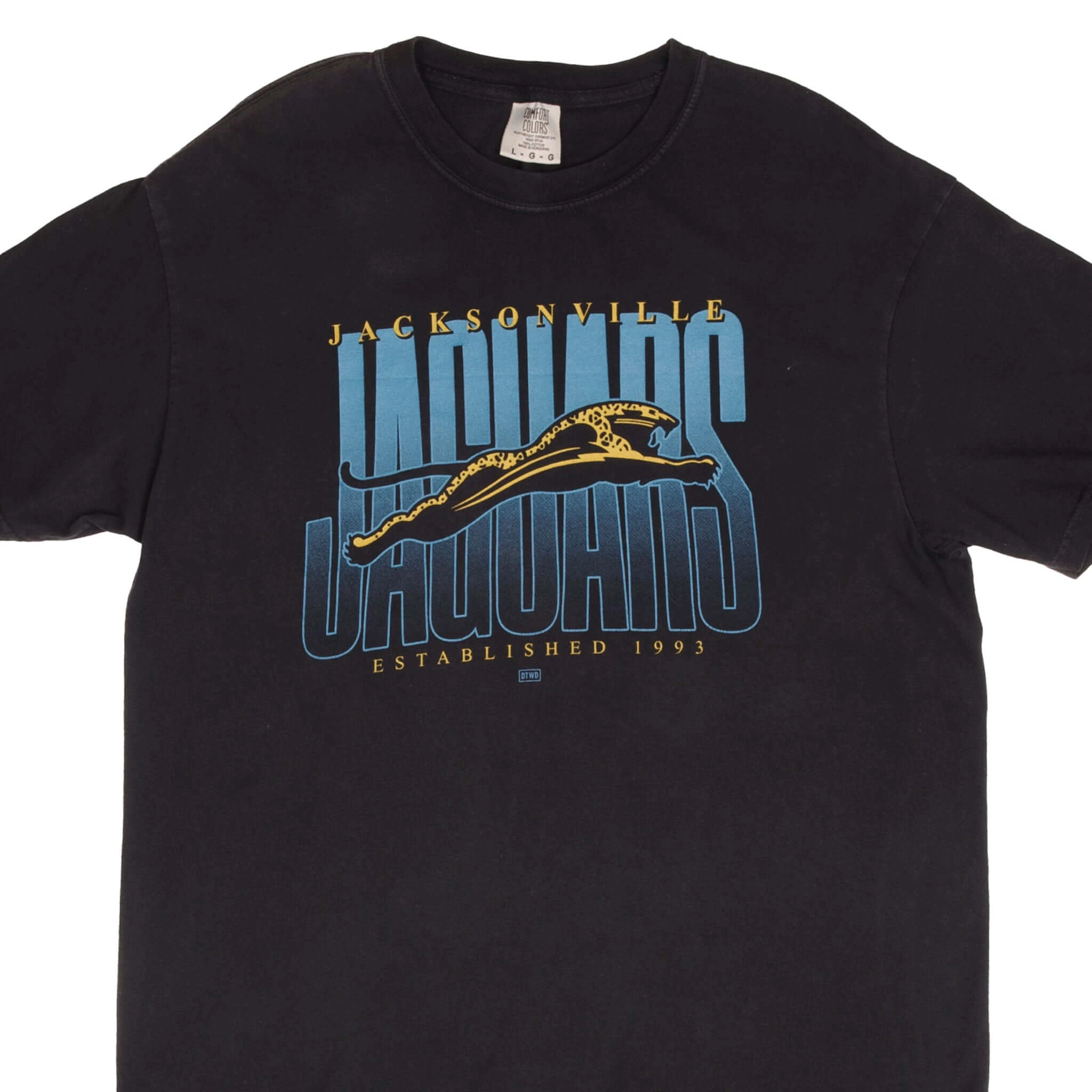 VINTAGE NFL JACKSONVILLE JAGUARS BANNED LOGO TEE SHIRT 2000S SIZE LARGE
