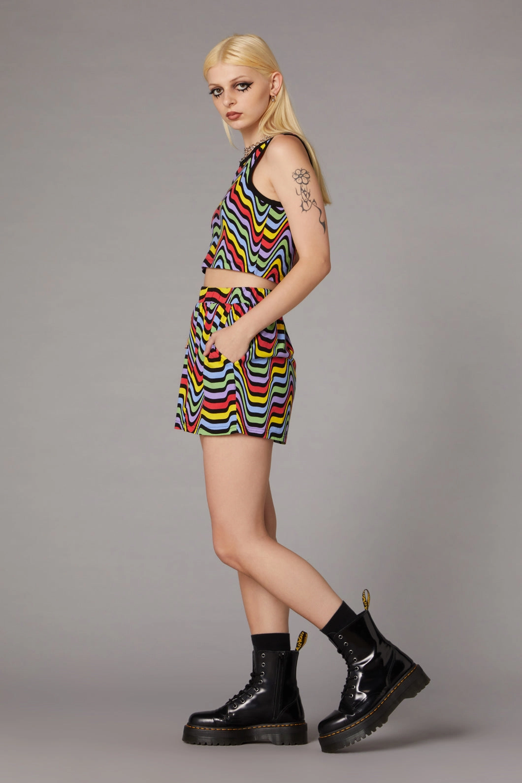 Warped Print Short