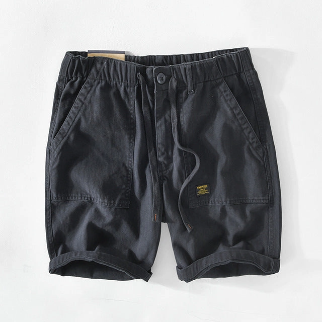 West Louis™ Solid Color Cotton Casual Shorts