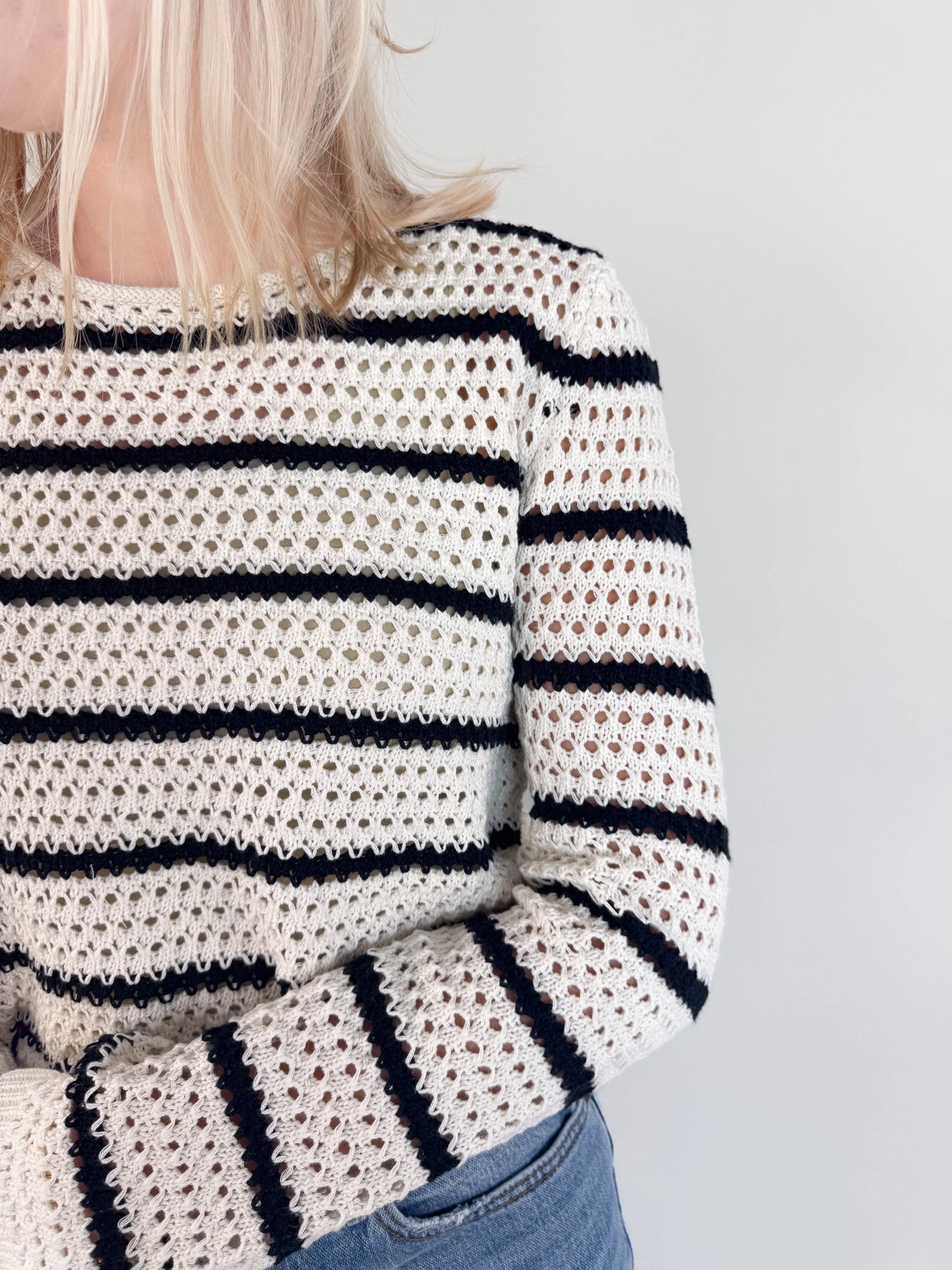 [Z SUPPLY] Kit Stripe Crochet Sweater