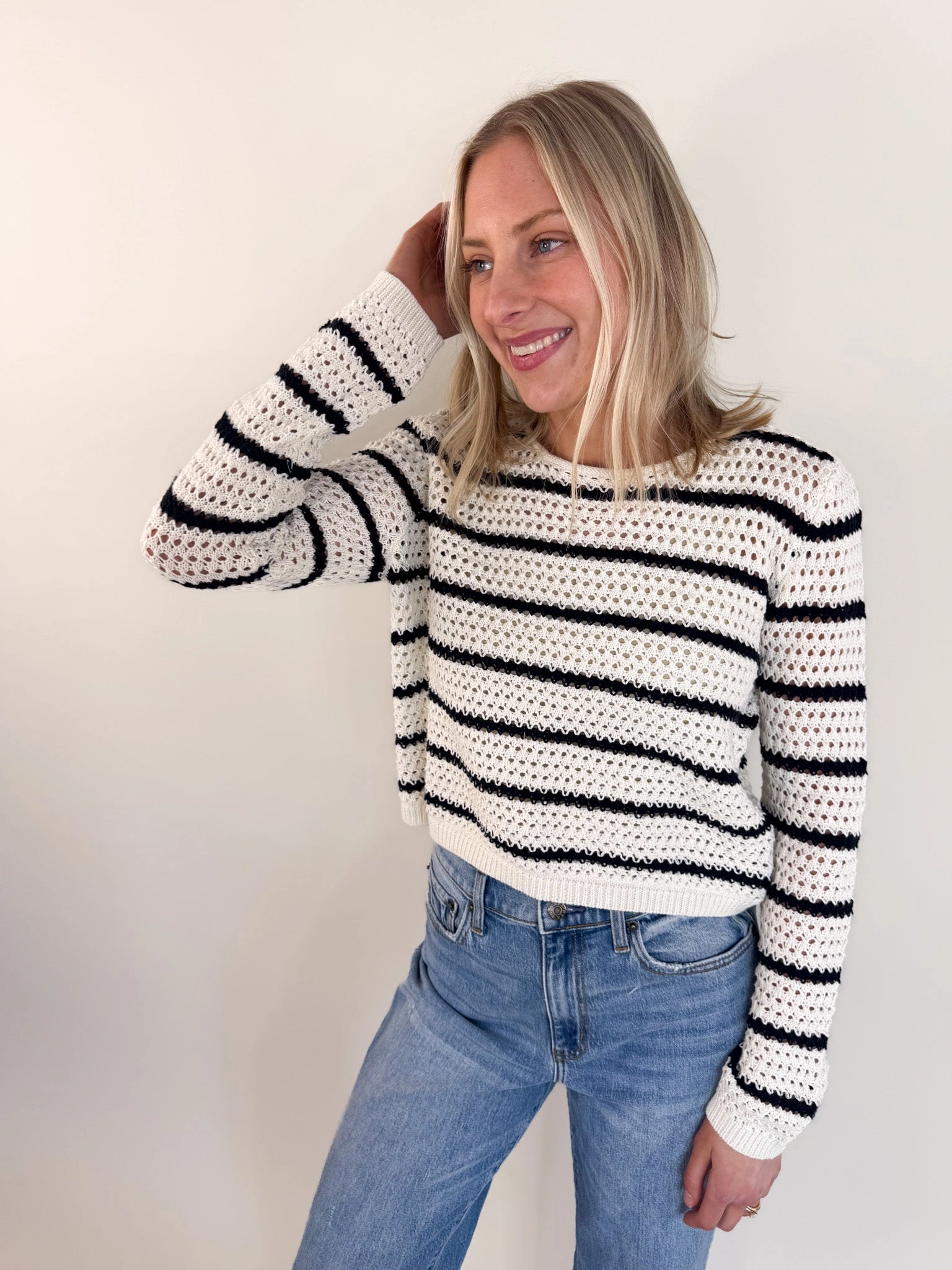 [Z SUPPLY] Kit Stripe Crochet Sweater