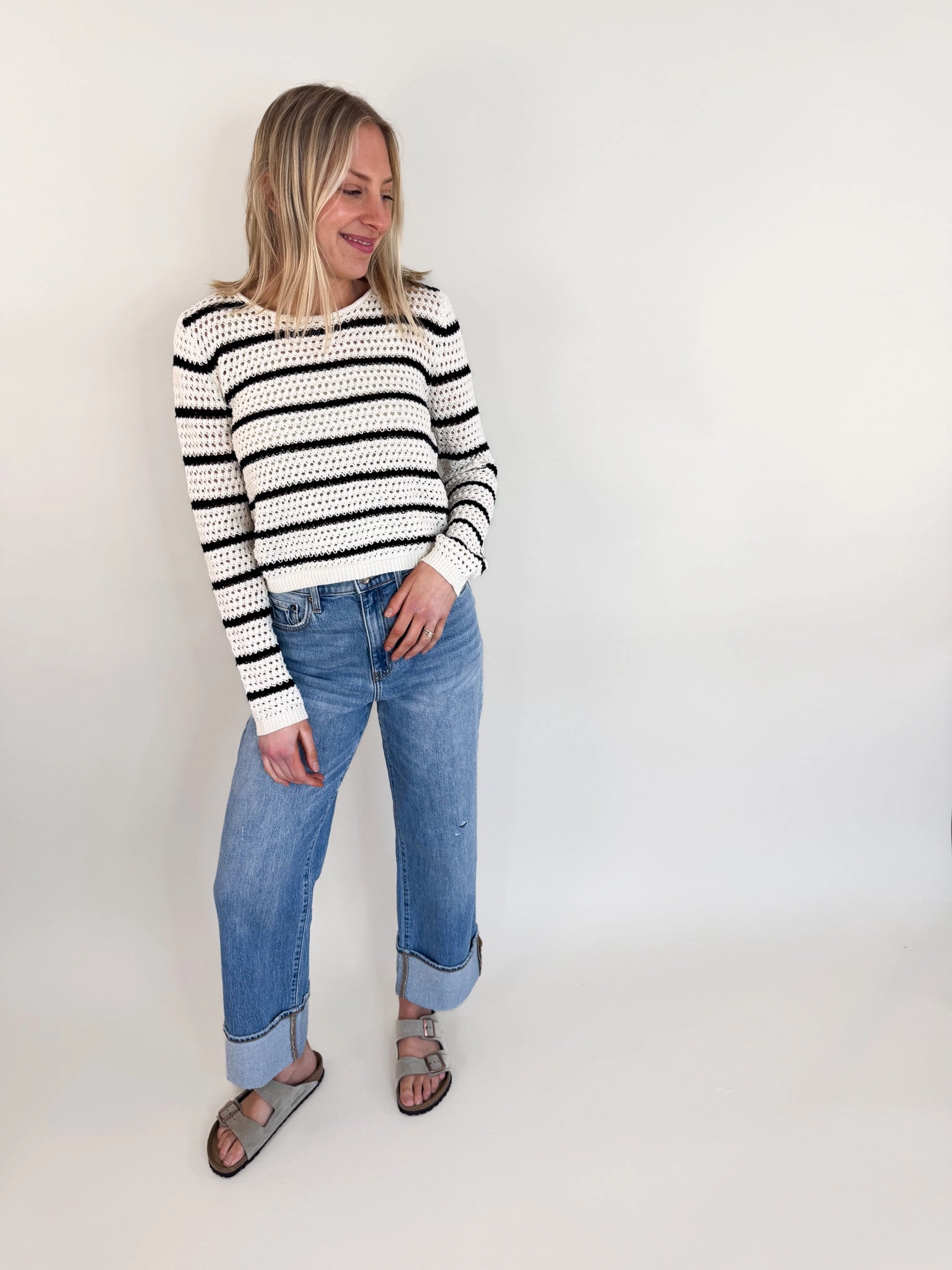 [Z SUPPLY] Kit Stripe Crochet Sweater