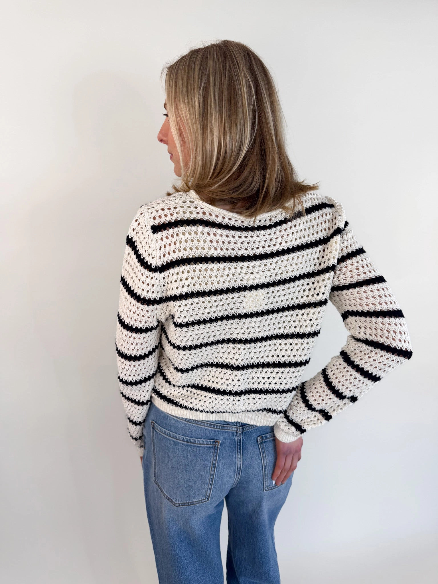 [Z SUPPLY] Kit Stripe Crochet Sweater