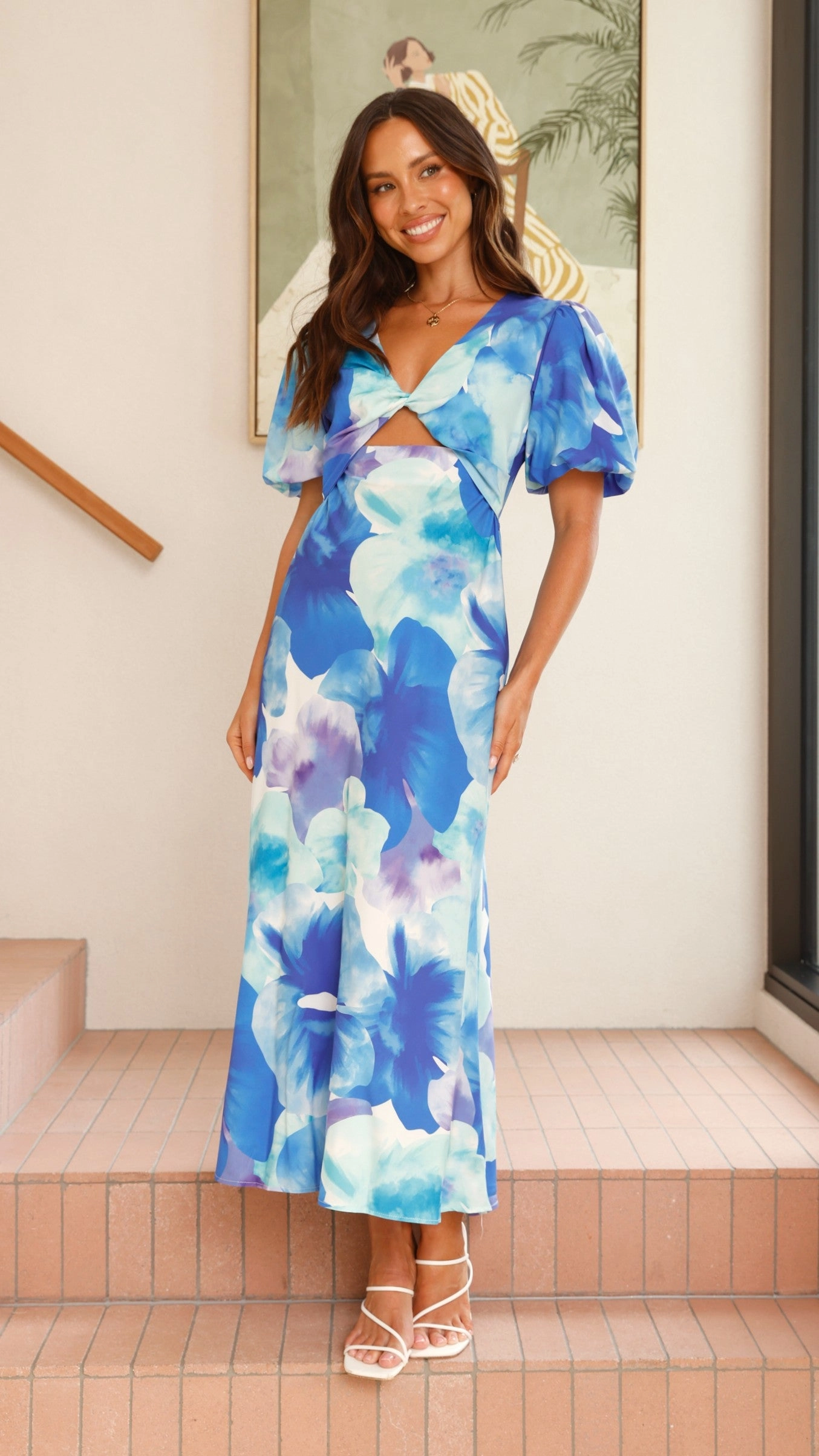 Zariel Maxi Dress - Blue Floral