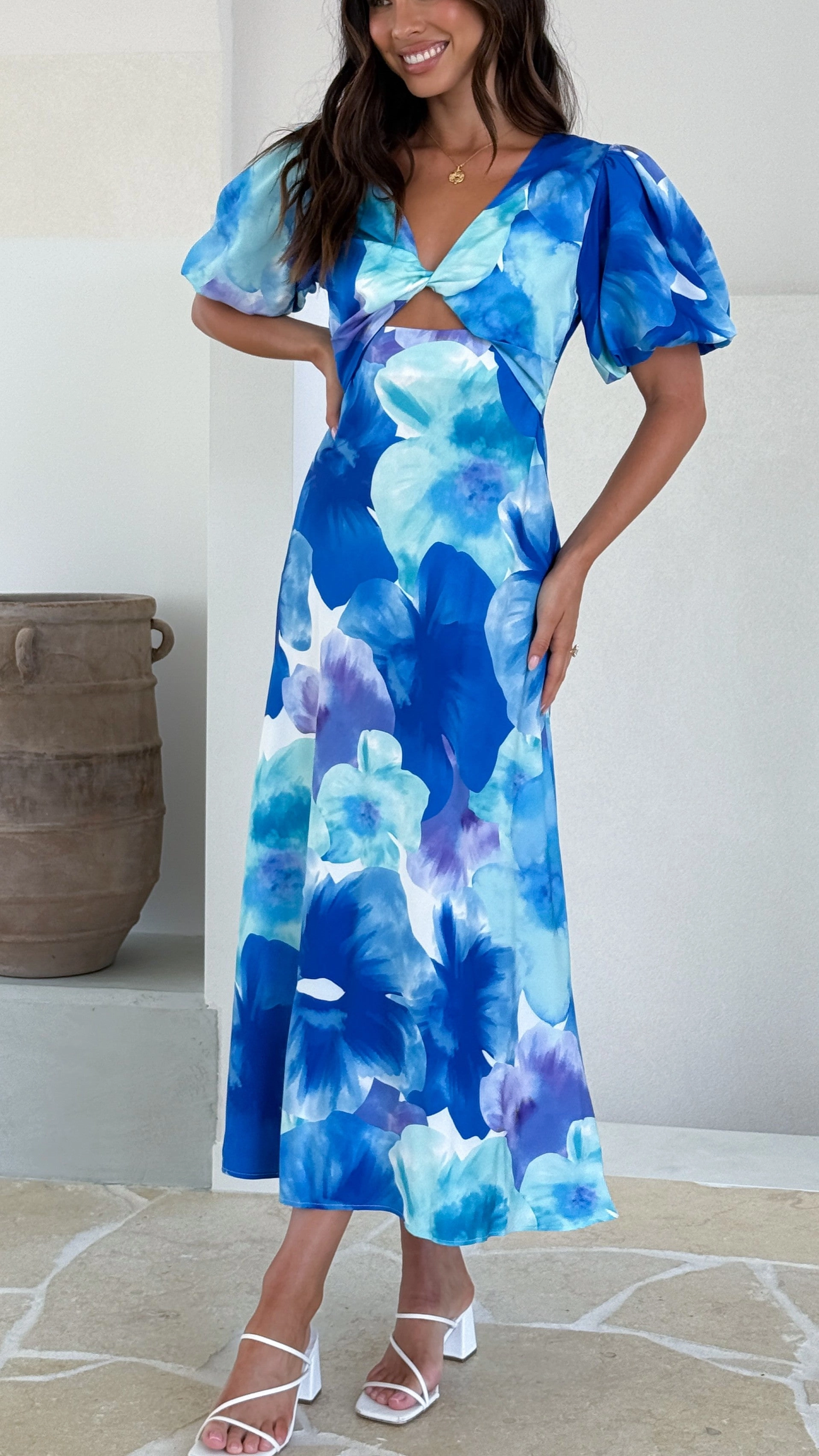 Zariel Maxi Dress - Blue Floral