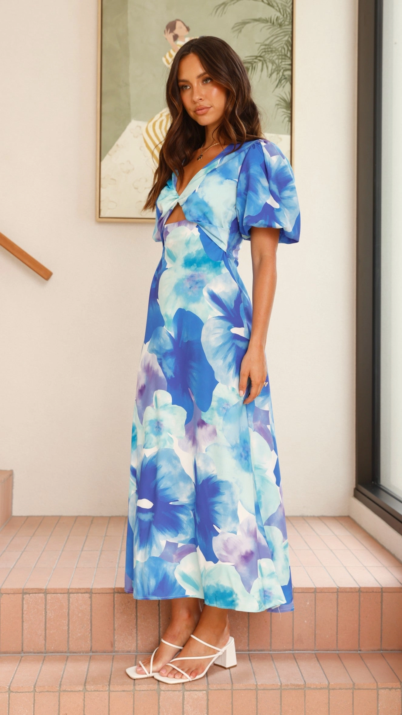Zariel Maxi Dress - Blue Floral