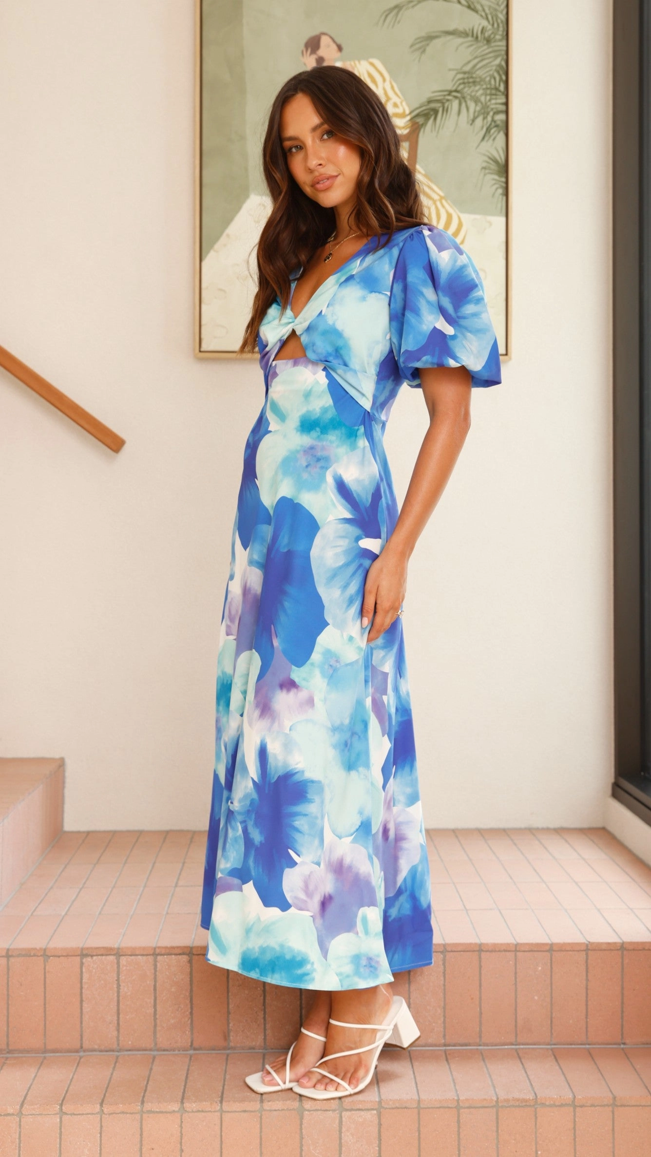 Zariel Maxi Dress - Blue Floral