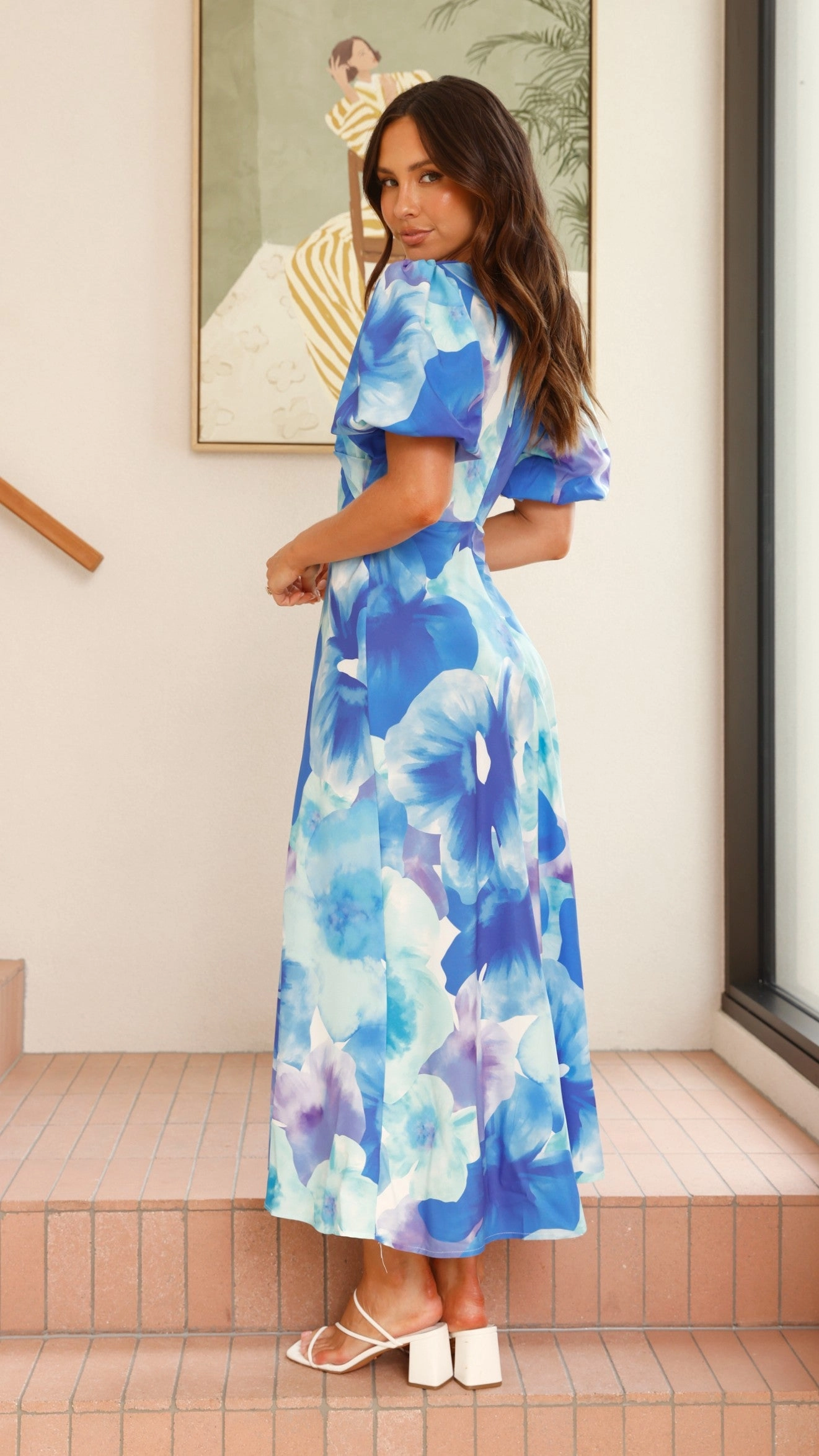 Zariel Maxi Dress - Blue Floral