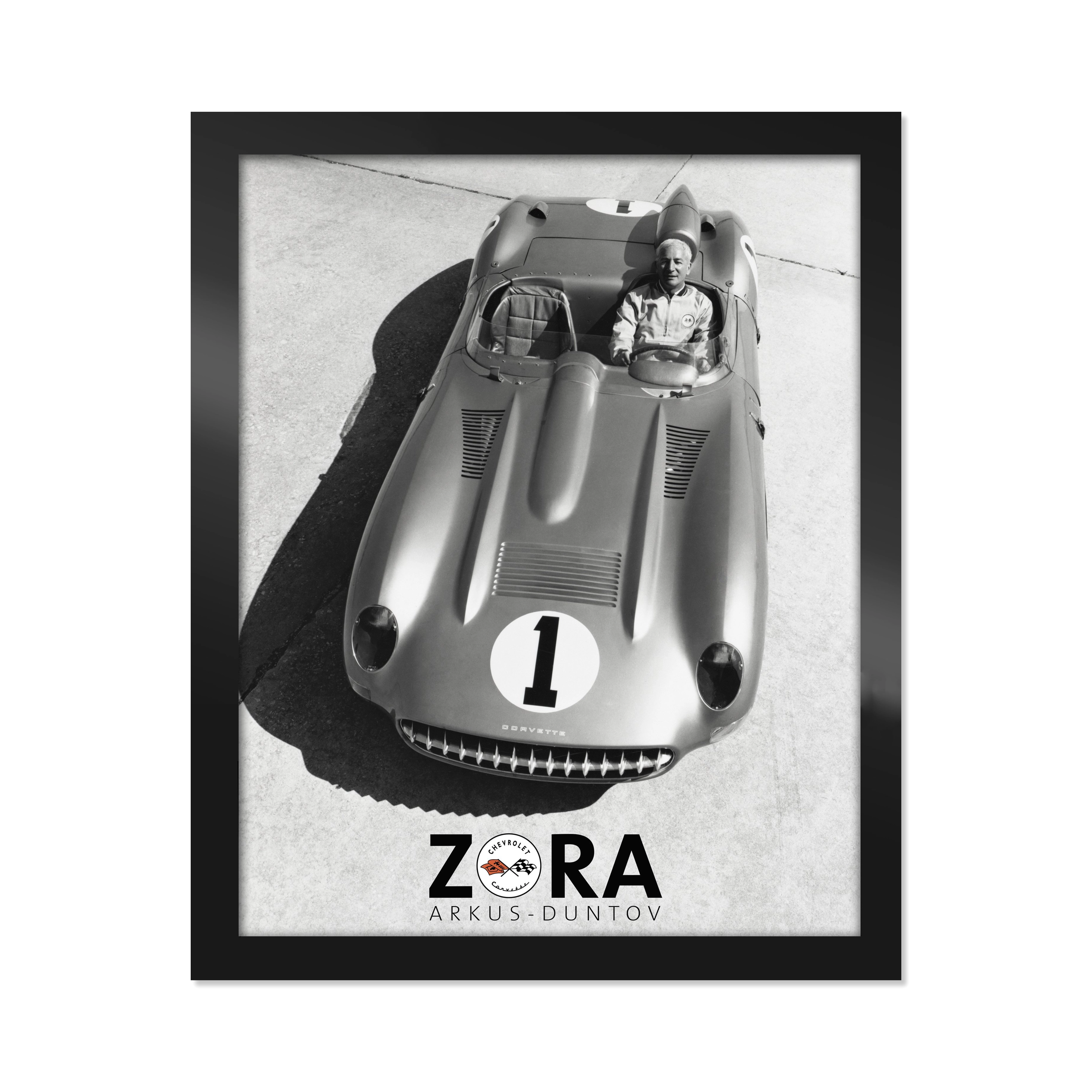 Zora Father Of The Corvette Framed Printed Canvas Art